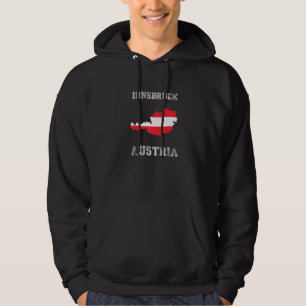 Retro Innsbruck Austria Distressed Austria Flag Hoodie