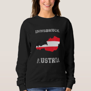 Retro Innsbruck Austria Distressed Austria Flag Sweatshirt