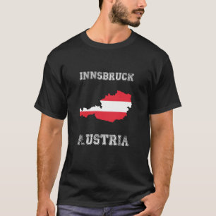 Retro Innsbruck Austria Distressed Austria Flag T-Shirt