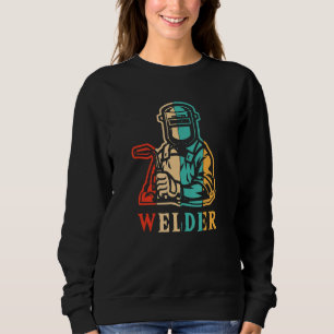 Retro Inspector Tig Tack Mig Rig Technician Welder Sweatshirt