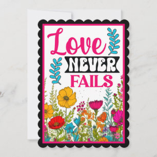 Retro Inspirational Floral Thank You Card