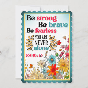 Retro Inspirational Floral Thank You Card