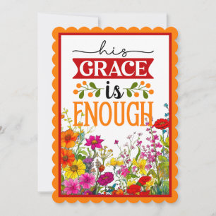 Retro Inspirational Floral Thank You Card