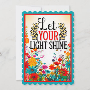 Retro Inspirational Floral Thank You Card