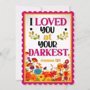 Retro Inspirational Floral Thank You Card
