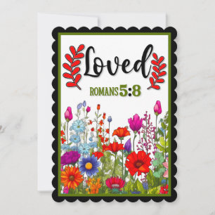 Retro Inspirational Floral Thank You Card