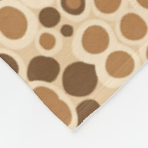 retro-inspired abstract pattern with soft organic  fleece blanket