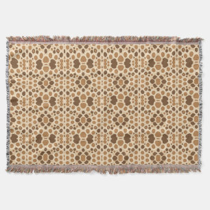 retro-inspired abstract pattern with soft organic  throw blanket