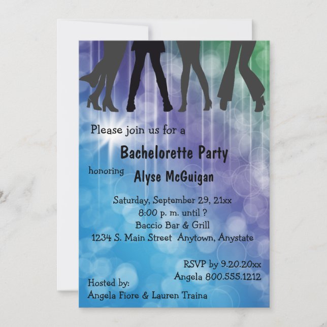 Retro Inspired Colourful Party Invitation (Front)