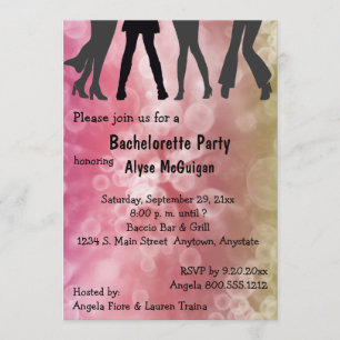Retro Inspired Disco Bachelorette Party Invitation