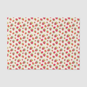 Retro-Inspired Hand-Illustrated Chic Strawberry Tissue Paper