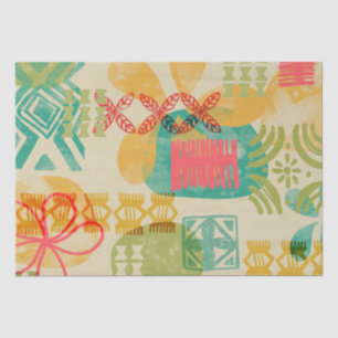 Retro Inspired Hawaiian Print pattern Tissue Paper