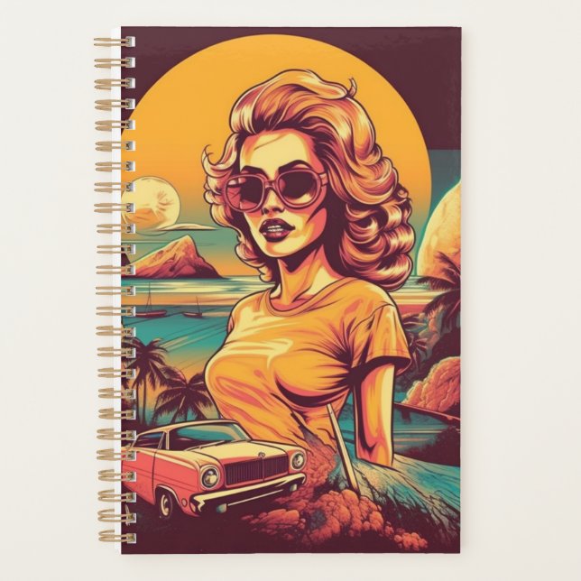 retro inspired notebook planner (Front)