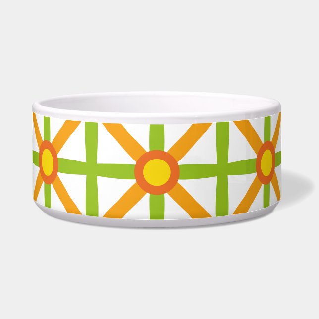 Retro Inspired Orange Green & Yellow Pattern (Front)