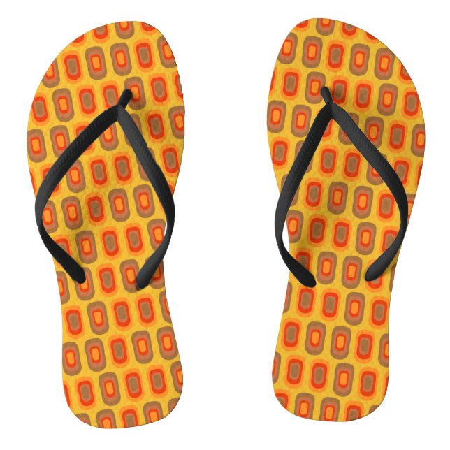 Retro Inspired Pattern Thongs (Footbed)
