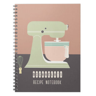 Retro-inspired personalised notebook for home chef