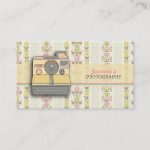 Retro Instant Camera Photography Photographer Business Card