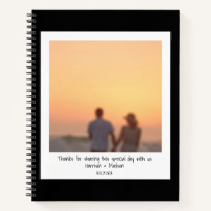 Retro instant photo couple friends names custom notebook