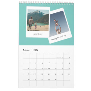 Retro instant photo fun family calendar