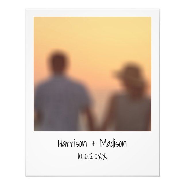 Retro instant photo names custom casual poster (Front)