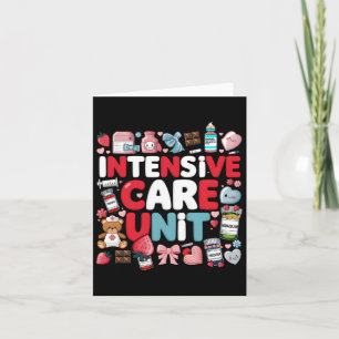 Retro Intensive Care Unit Nurse Tech Valentine Icu Card