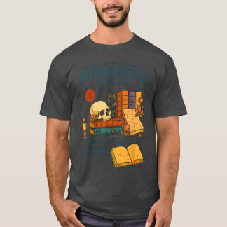 Retro Introverted Book Lovers Member Bookworm Men  T-Shirt