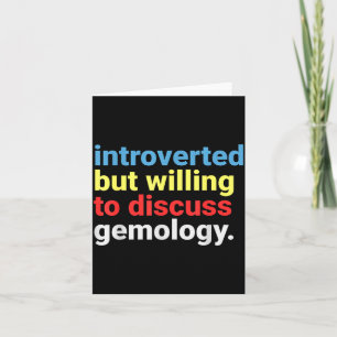Retro Introverted But Gemmology Lover Funny  Card