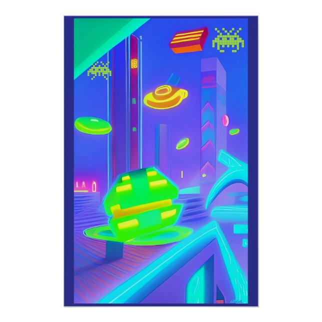 Retro Invaded Futurism Poster (Front)