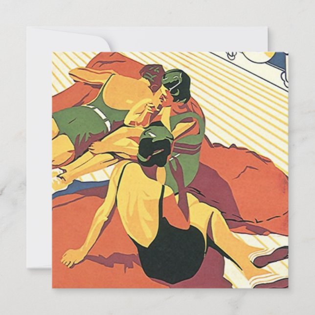 Retro Invitation Summer House ~ Beach ~ Pool Party (Front)