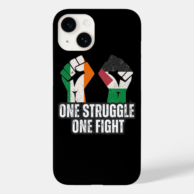 Retro Ireland Palestine Solidarity Fist revolution Case-Mate iPhone Case (Back)
