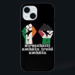 Retro Ireland Palestine Solidarity Fist revolution iPhone 15 Case<br><div class="desc">This Ireland Palestine Solidarity "streachailt amháin troid amháin" fist revelotion design is for Irish people, Palestinians, Palestine lovers, pro-Palestinian supporters or everyone who supports freedom, justice, fights injustice and anti-colonial struggle! To all supporters of the just Palestinian cause. Rise up and support the liberation of Palestine and Gaza and the...</div>