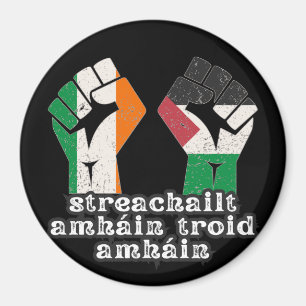Retro Ireland Palestine Solidarity Fist revolution Magnet