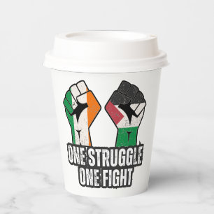 Retro Ireland Palestine Solidarity Fist revolution Paper Cups
