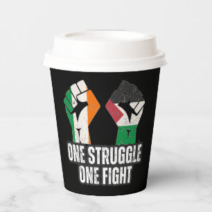 Retro Ireland Palestine Solidarity Fist revolution Paper Cups