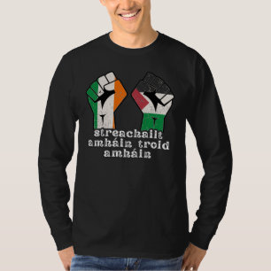 Retro Ireland Palestine Solidarity Fist revolution T-Shirt