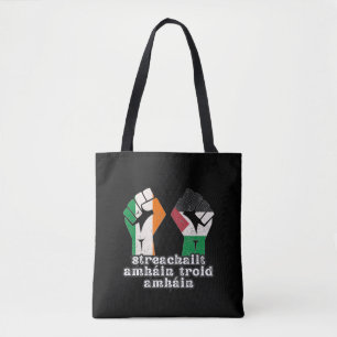 Retro Ireland Palestine Solidarity Fist revolution Tote Bag