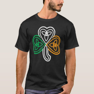 Retro Ireland Shamrock Funny St Patrick S Day Iris T-Shirt