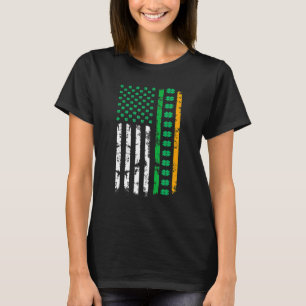 Retro Irish American Flag Distressed Flag St Patri T-Shirt