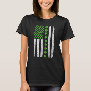 Retro Irish American Flag Distressed Flag St Patri T-Shirt