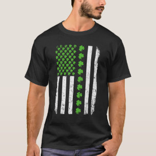 Retro Irish American Flag Distressed Flag St Patri T-Shirt