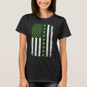Retro Irish American Flag Distressed Flag St Patri T-Shirt