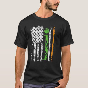 Retro Irish American Flag Woodworking St Patrick's T-Shirt