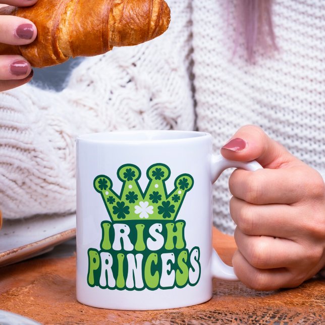 Retro Irish Princess St. Patrick's Day Coffee Mug (Creator Uploaded)