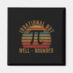 Retro Irrational But Well Rounded Pi Day Celebrati Magnet
