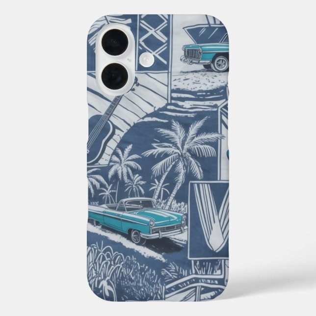 Retro Island Cruiser Case-Mate iPhone Case (Back)