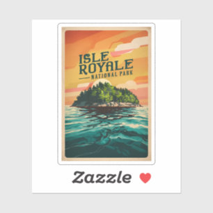 Retro Isle Royale National Park Poster