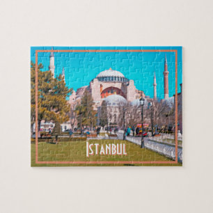 Retro Istanbul: Hagia Sophia Jigsaw Puzzle