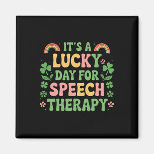 Retro It’s A Lucky Day For Speech Therapy St Patri Magnet