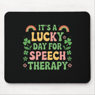 Retro It’s A Lucky Day For Speech Therapy St Patri Mouse Pad