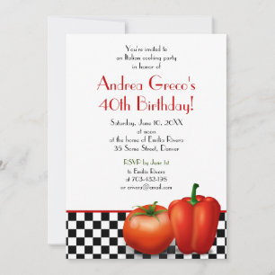 Retro Italian Birthday Invitation